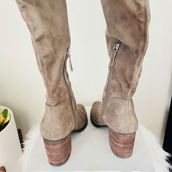 BP Luke Over The‎ Knee Suede Boot, Olive Green, Zip Close, Size 9.5, NWOT - Picture 5 of 11